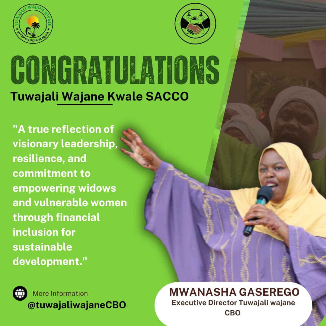 Twajale Wajane Awarded Best Credit Cooperative In Kwale, Kenya 